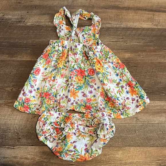 Angel Dear Floral Dress Set 12-18 Muslin - Picture 4 of 4